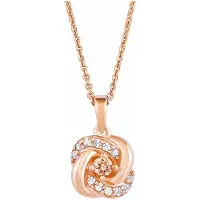 Amor Kette mit Anhänger für Damen, Sterling Silber 925, Zirkonia (synth.) Fantasie amor Roségold
