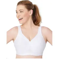 Glamorise Nahtloser MagicLift-Sport-BH Glamorise Weiss
