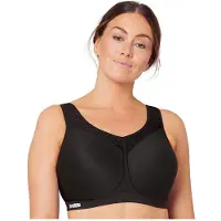Glamorise Nahtloser Sport-BH für hohe Belastung Glamorise Schwarz