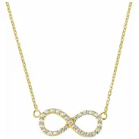 Amor Kette mit Anhänger für Damen, Sterling Silber 925, vergoldet | Infinity Zirkonia (synth.) amor Gold