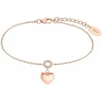 s.Oliver Armband für Damen, 925 Sterling Silber Zirkonia (synth.) | Herz s.Oliver Roségold