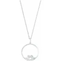Amor Kette mit Anhänger für Damen, Sterling Silber 925, Zirkonia (synth.) Herz amor Silber