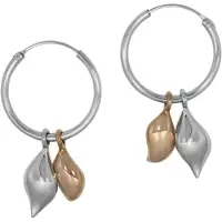 Zeeme Creolen 925/- Sterling Silber 2,7cm Glänzend ZEEme Weiß
