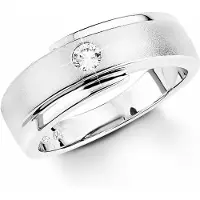 Amor Ring für Damen, Sterling Silber 925, Zirkonia (synth.) amor Silber