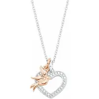 Amor Kette mit Anhänger für Damen, Sterling Silber 925, Zirkonia (synth.) Taube/Herz amor Bicolor