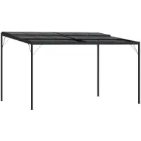 vidaXL Pavillon mit Dach Anthrazit 4x3x2,5 m Aluminium und Stahl