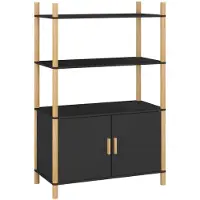 vidaXL Highboard Schwarz 80x40x121 cm Holzwerkstoff