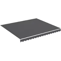vidaXL Ersatzstoff für Markise Anthrazit 380x345 cm Polyester