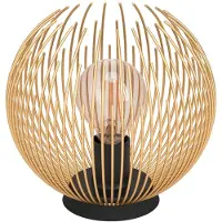 Eglo VENEZUELA Tischleuchte Tischbeleuchtung - H22,5 x Ø23,5 cm - schwarz, gold - 1X40W exkl. - IP20