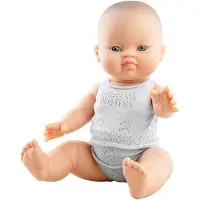 Paola Reina Babypuppe Gordi Mädchen asiatisch Unterwäsche 34 cm Vinyl
