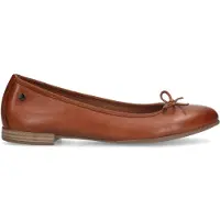 No Stress Cognacfarbene Leder-Ballerinas | Größe 38