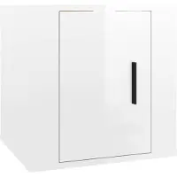 vidaXL TV-Wandschrank Hochglanz-Weiß 40x34,5x40 cm