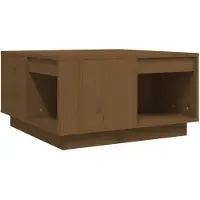 vidaXL Couchtisch Honigbraun 60x61x32,5 cm Massivholz Kiefer