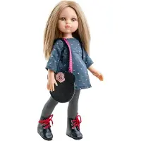 Paola Reina Modepuppe Amigas Carla Puppe rosa Schleifen 32cm Spielzeug