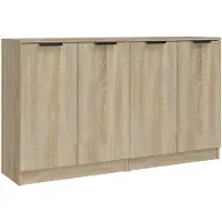 vidaXL Sideboards 2 Stk. Sonoma Eiche 60x30x70 cm Holzwerkstoff