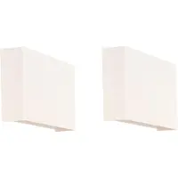 QAZQA 2er-Set moderne Wandleuchten weiß - Otan