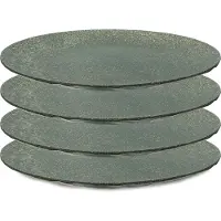 Koziol Speiseteller "CLUB PLATE, Ø 26 cm, spülmaschinengeeignet" Teller Set, aus biozirkulärem Kunststoff, melaminfrei