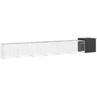 vidaXL Hühnerkäfig Anthrazit 700x91x100 cm Verzinkter Stahl