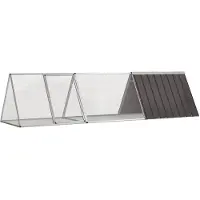 vidaXL Kaninchenkäfig Anthrazit 302,5x80,5x71 cm Verzinkter Stahl