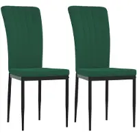 vidaXL Esszimmerstühle 2 Stk. Dunkelgrün Samt