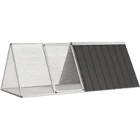 vidaXL Kaninchenkäfig Anthrazit 201,5x80,5x71 cm Verzinkter Stahl