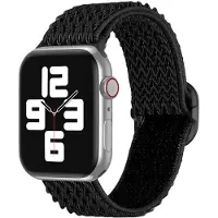IMoshion Elastisches Nylonarmband für Apple Watch | 38/40/41/42 mm - Schwarz