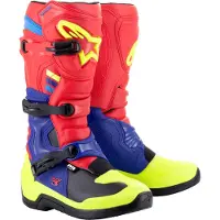 Alpinestars Tech 3 Stiefel Bright Red Dark Blue Yellow Fl