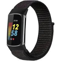 IMoshion Nylonarmband für das Fitbit Charge 5 - Größe S - Schwarz