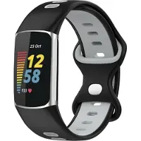 IMoshion Silikon Sport⁺ Armband für Fitbit Charge 5 / 6 - Black / Grey