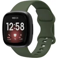 IMoshion Silikon-Armband⁺ für Fitbit Versa 4 / 3 / Sense (2) - Dunkelgrün