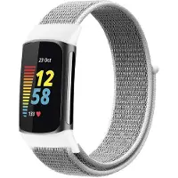 IMoshion Nylonarmband für das Fitbit Charge 5 - Größe L - Hellgrau