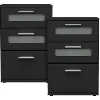 ML-Design | Beistelltisch Lena Zwart MDF 40x38x60 cm | NADUVI