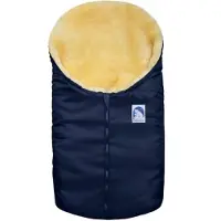 HEITMANN FELLE Fußsack "Eisbärchen - Kleiner Lammfell Winterfußsack - Premium Qualität" mit echtem Lammfell, für Tragschalen, Kinderwagen u.v.m