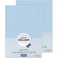 Zöllner Spannbetttuch Doppelpack Jersey hellblau 8380313350