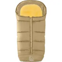 Heitmann Fußsack "Eisbärchen - Komfort 2 in 1 Lammfell Winterfußsack - Premium Qualität", Baby, beige, Polyester, Fußsäcke Fußsack, mit Lammfell-Einlage, für Kinderwagen und Buggy, waschbar