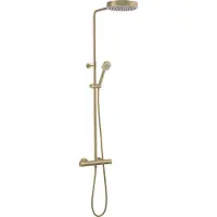 Ben Engraved Line Regendusche Set Ø25cm Gebürstetes Messing