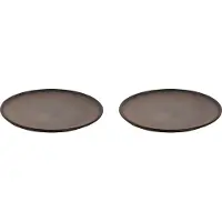 Palmer flache Teller-Set HOUSTON, 2 x Speiseteller aus Steinzeug Ø 28 cm, moderne Teller in blau-grau, robustes Steinzeug Geschirr