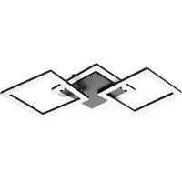 Eglo Paranday-Z, Intelligente Deckenbeleuchtung, ZigBee, Schwarz, Weiß, LED, Kunststoff, Stahl, Weiß