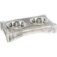 Trixie Tierfutter- und Tränketrog 30 x 16 x 5 cm Holz 200 ml weiß