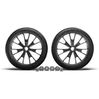Hudora Ersatzrollenset für Big Wheel 205 205 mm Ø Crossover schwarz f.Mod.14109