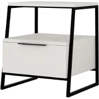Decortie | Nachttisch Knospe Wit Spaanplaat 45x50x40 cm | NADUVI