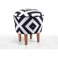 Atelier Del Sofa | Hocker Luiz Schwarz Mikrofaser 42x42x42 cm | NADUVI