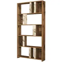 Kalune Design | Bücherregal Lima Naturel Spaanplaat 90x180x20 cm | NADUVI