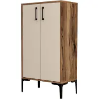 Hannah Home | Schuhschrank Prag Beige Spaanplaat 60x111x35 cm | NADUVI
