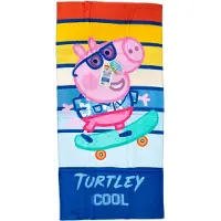 K-KIDS badetuch Peppa Pig 70 x 140 cm Baumwolle rot/blau