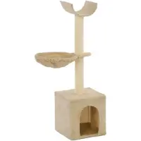 vidaXL Katzen-Kratzbaum mit Sisal-Kratzsäulen 105 cm Beige
