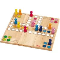 Goki Hölzerne Ludo Spiel-Variable