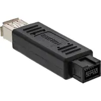 DeLOCK Adapter FireWire, FireWire 9-pin M, FireWire 6-pin FM, Schwarz
