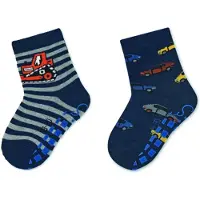 Sterntaler ABS Socken 2er-Pack Bagger + Autos in marineblau | Gr.: 26