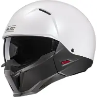 HJC i20 Pearl Weiß / Semi Matt Schwarz Jethelm Größe S